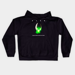 ALAN In Space Nobody Can Hear You in Space Kids Hoodie